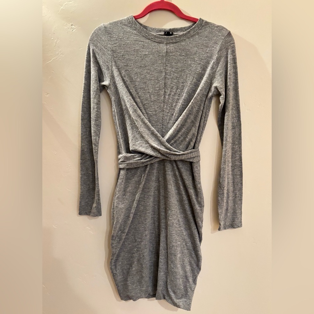 Monrow Criss-Cross Long-Sleeve Dress